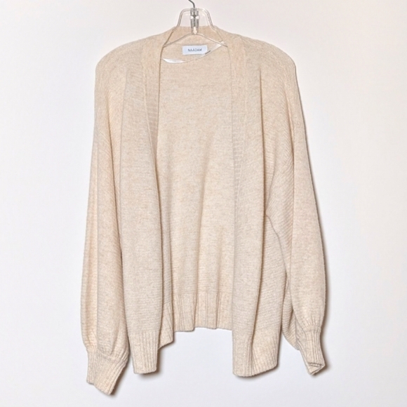 NAADAM Sweaters - Naadam Cashmere Cream Soft Knit Open Cardigan Medium